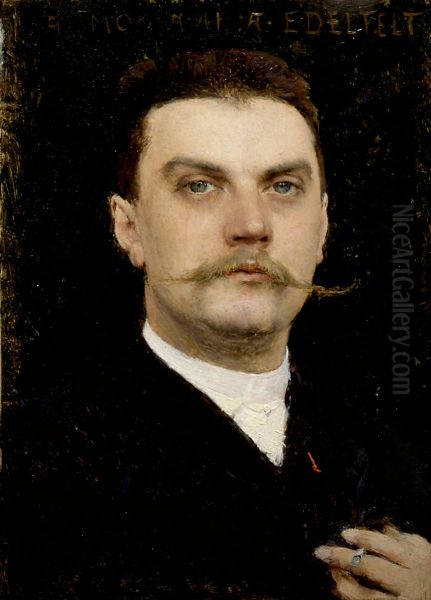 Albert Edelfeltinmuotokuva Oil Painting by Pascal Dagnan-Bouveret