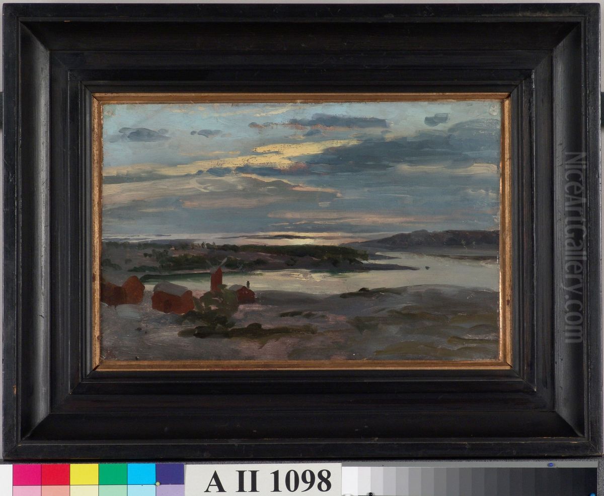 Auringonlaskun jalkeen Oil Painting by Victor Westerholm