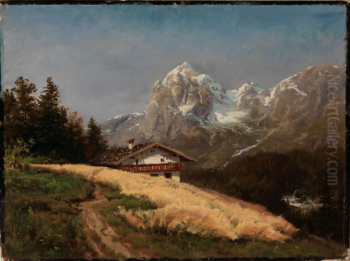 View from Ramsau Oil Painting by Hjalmar Munsterhjelm