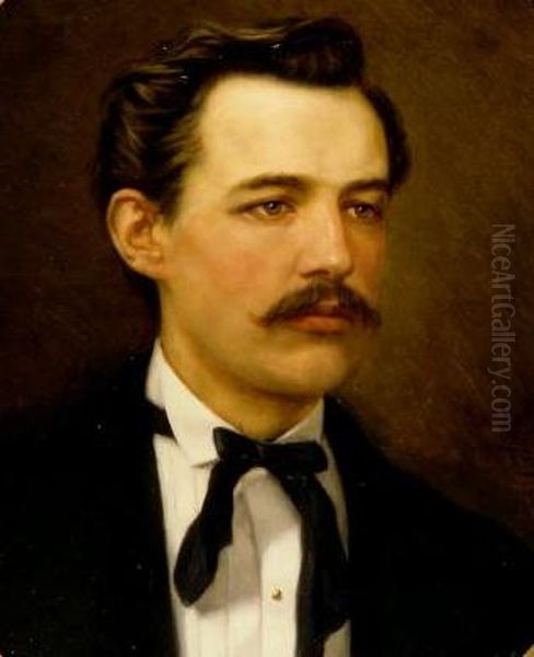 Portrait of Karl Emanuel Jansson Oil Painting by Fredrik Ahlstedt