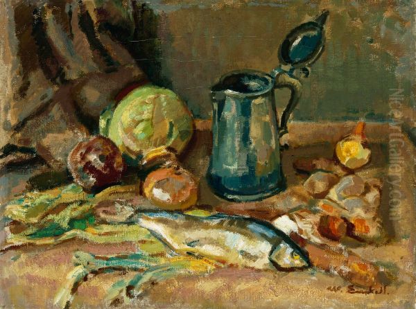 Still Life Oil Painting by Magnus Enckell