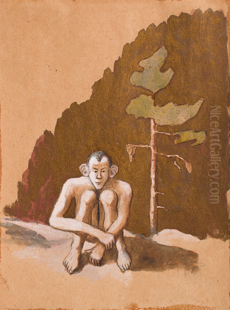 Fantasia Oil Painting by Hugo Simberg
