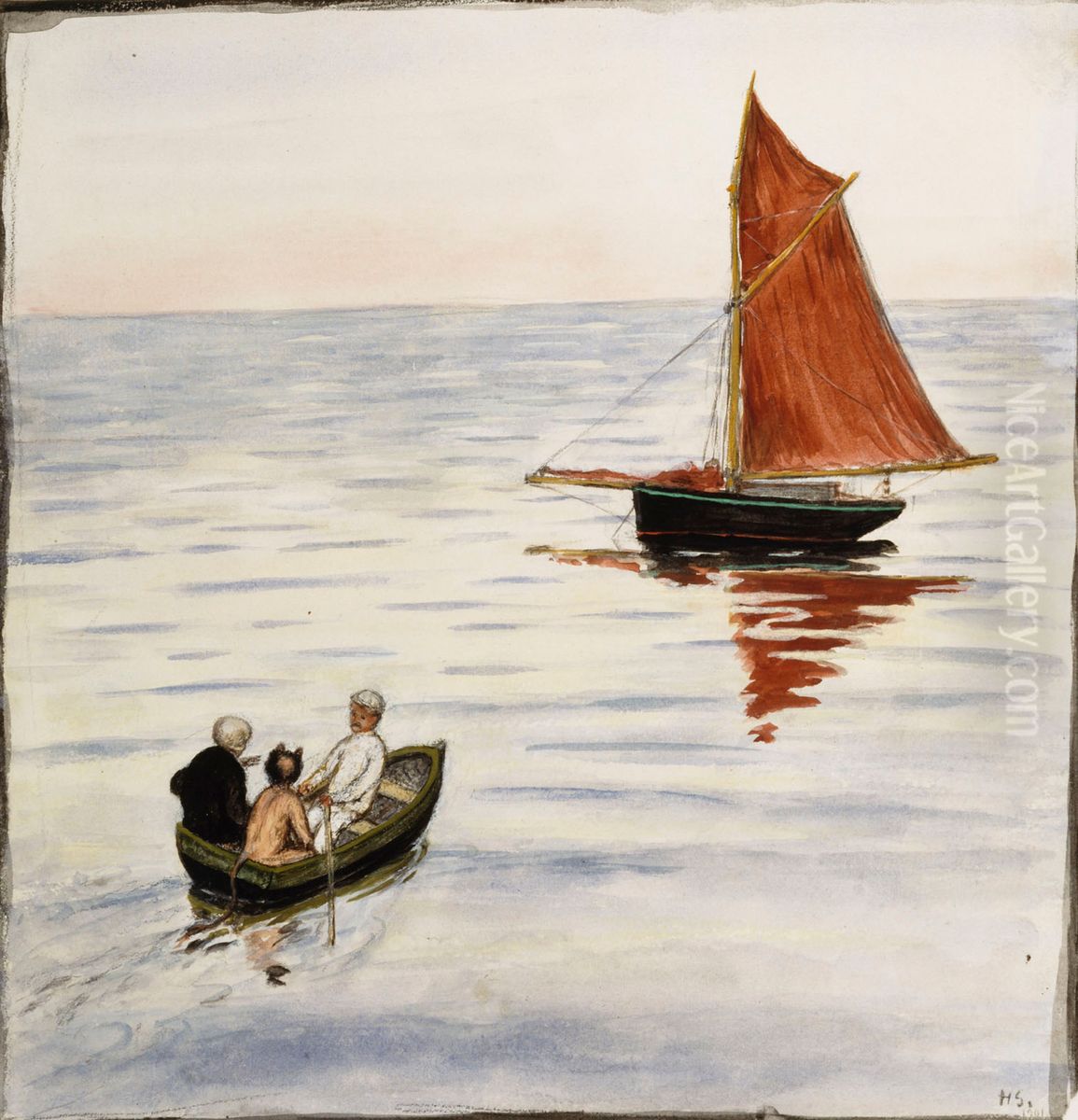 Travel Companions Oil Painting by Hugo Simberg