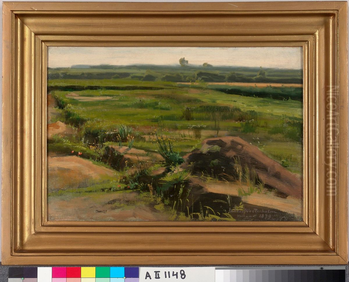Dutch Plain Landscape Oil Painting by Victor Westerholm
