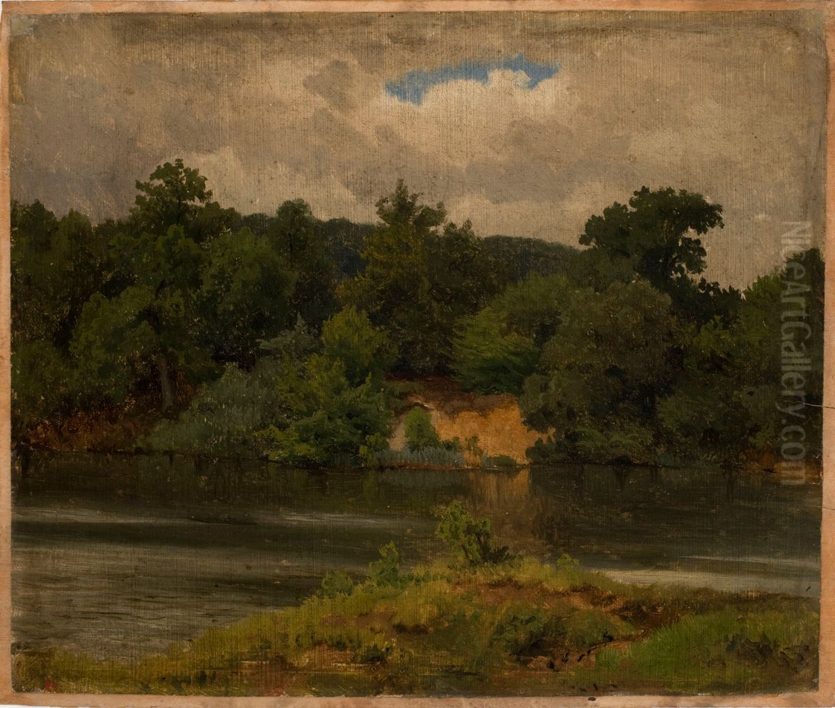 Rantamaisema, harjoitelma Oil Painting by Werner Holmberg