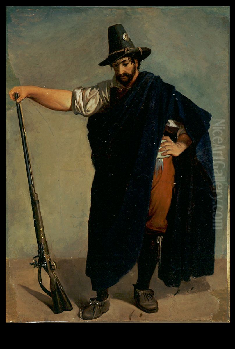 Italialainen rosvo Oil Painting by Robert Wilhelm Ekman