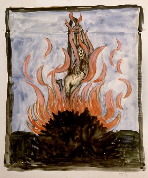 Noita roviolla Oil Painting by Hugo Simberg