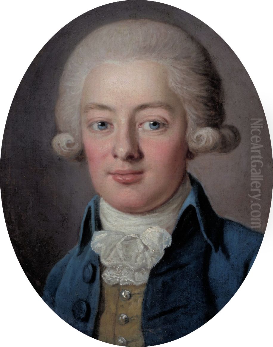 Secretary Konrad Arvid Johan Mandorf Oil Painting by Per Krafft the Elder
