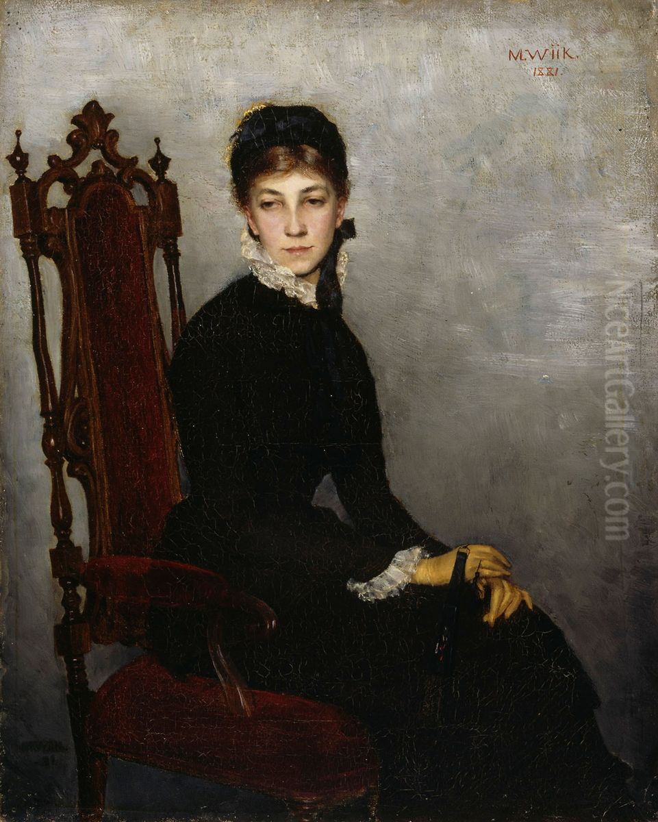 Portrait of Hilda Wiik Oil Painting by Maria Wiik
