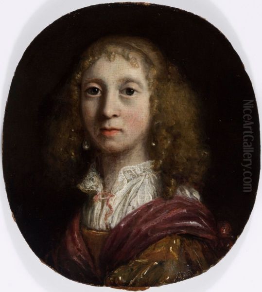 Portrait of a young woman Oil Painting by Jan Van Mieris