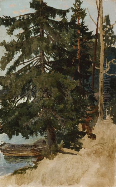 Landscape from Tavastia ; Unfinished Oil Painting by Aukusti Uotila