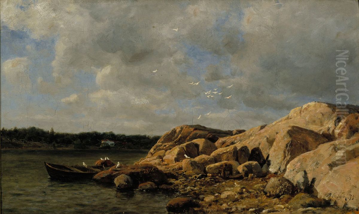 Rantamaisema Bohuslaanin saaristosta Oil Painting by Berndt Lindholm