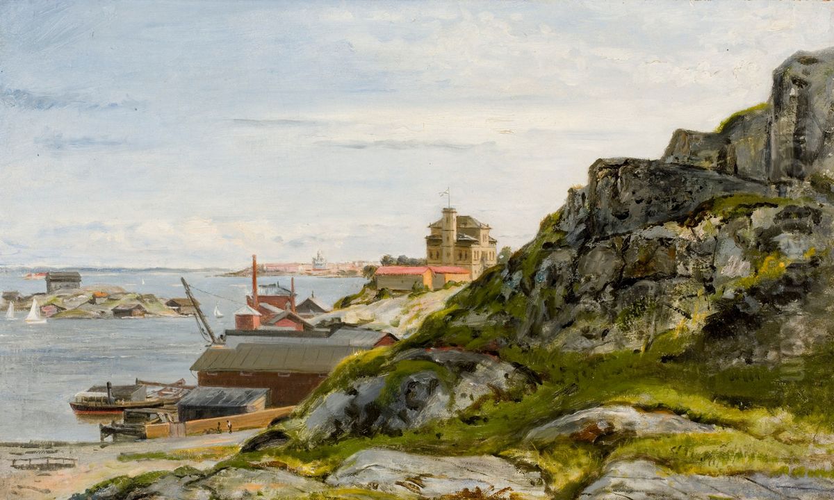 Nakoala Etelasatamasta Suomenlinnaan Oil Painting by Johan Knutson