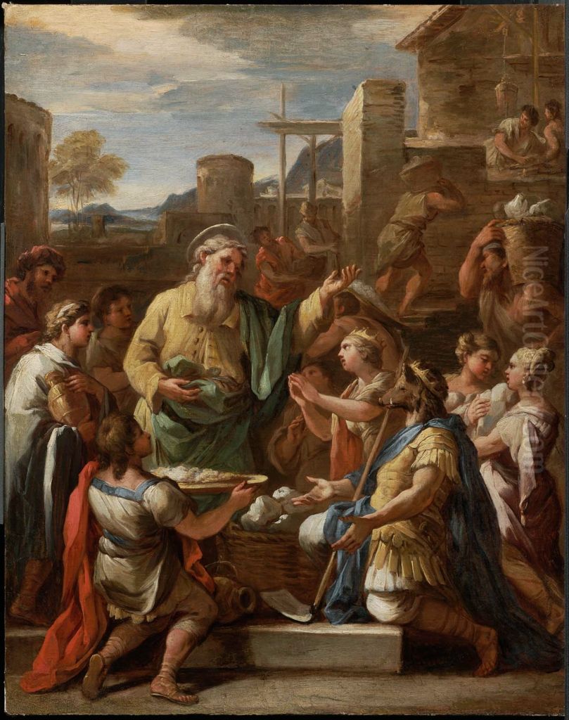 King Tiridates before Saint Gregory the Armenian Oil Painting by Luca Giordano