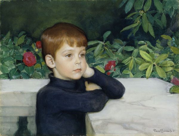 Portratt av konstnarens son Oil Painting by Eero Jarnefelt
