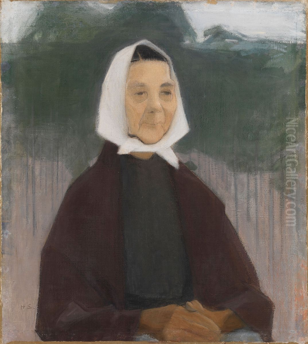 Granny Oil Painting by Helene Schjerfbeck