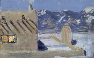 Taos Home in Moonlight
