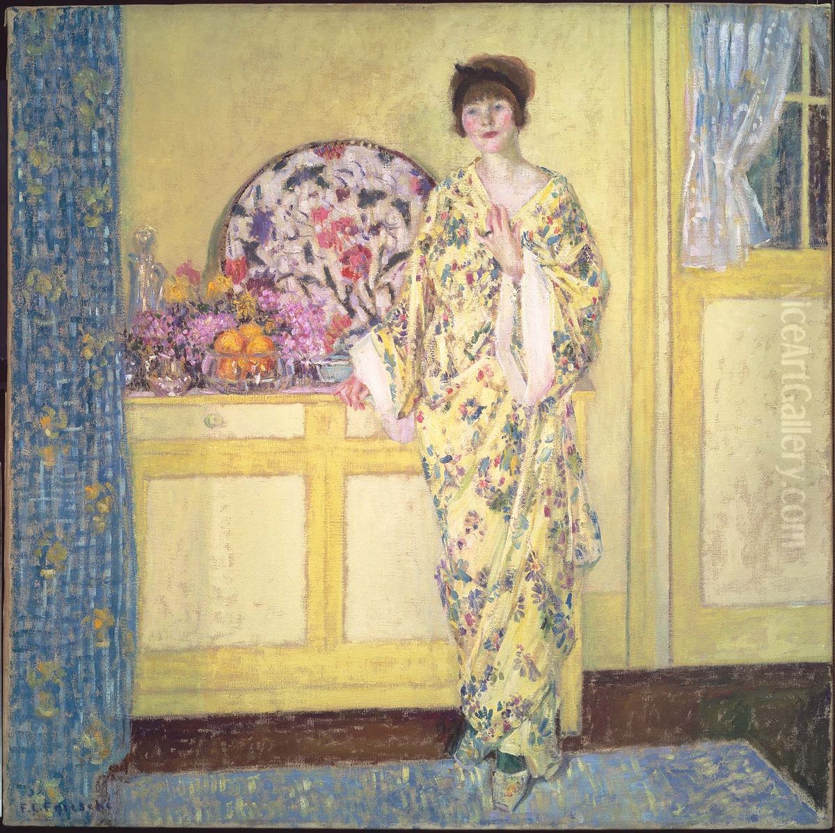 The Yellow Room Oil Painting by Frederick Carl Frieseke The Yellow Room Oil Painting by Frederick Carl Frieseke