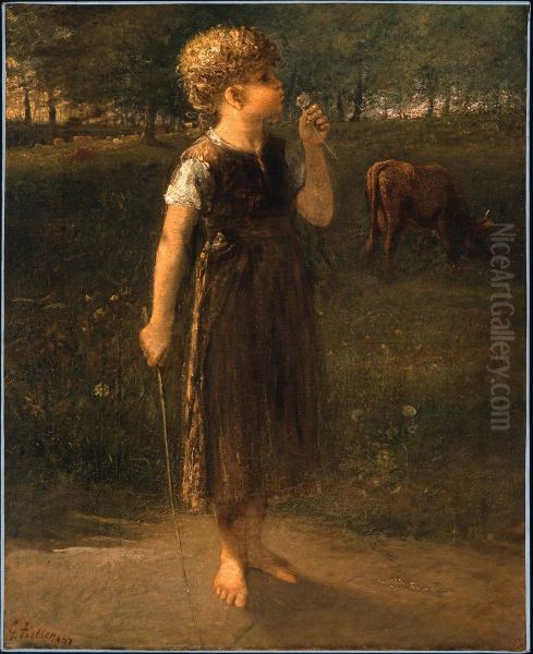 By the Wayside Oil Painting by George Fuller