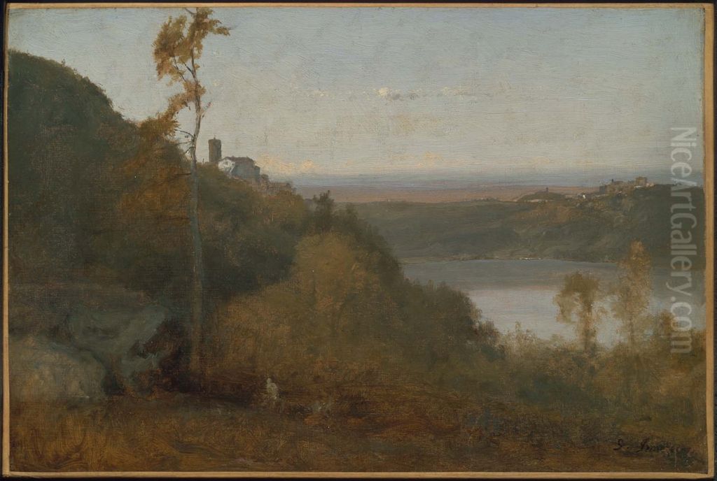 Lake Nemi Oil Painting by George Inness
