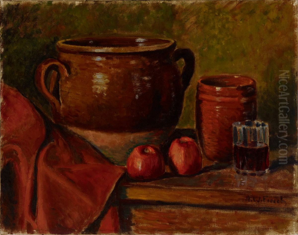 Still Life Oil Painting by Alfred William Finch