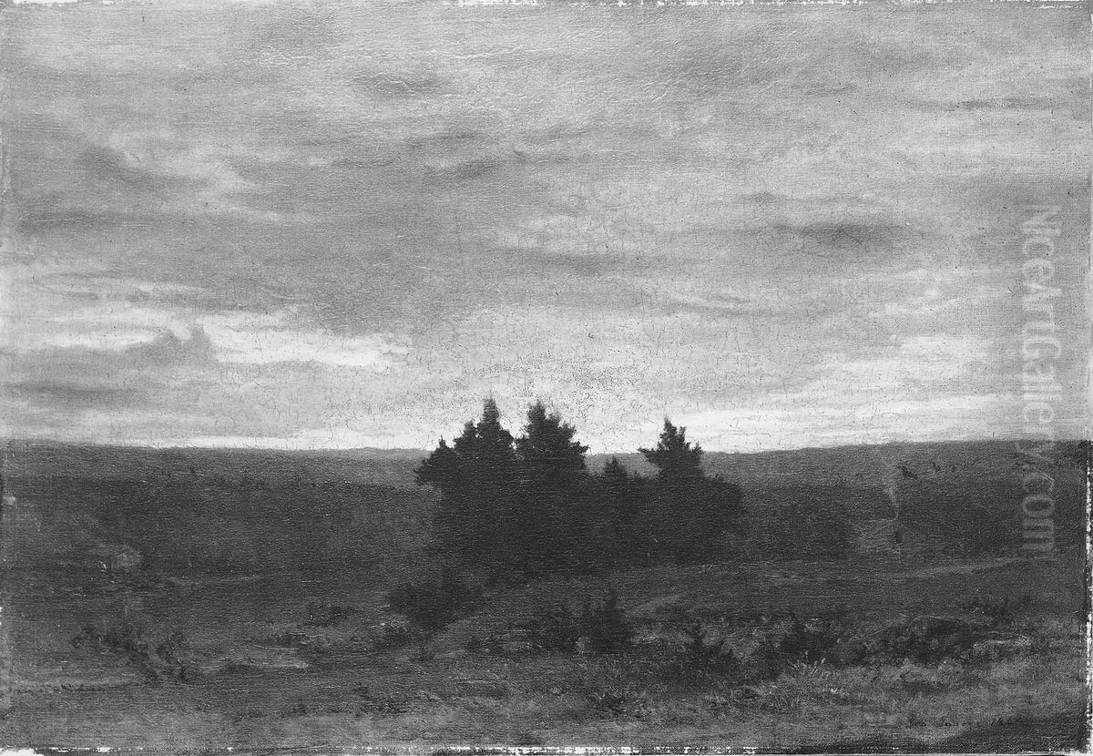 Sunset Oil Painting by George Inness