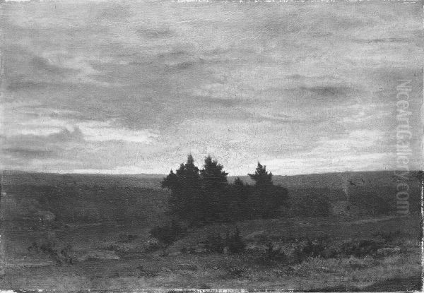 Sunset Oil Painting by George Inness
