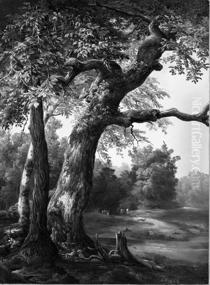 Woodland Vista Oil Painting by George Inness Woodland Vista Oil Painting by George Inness