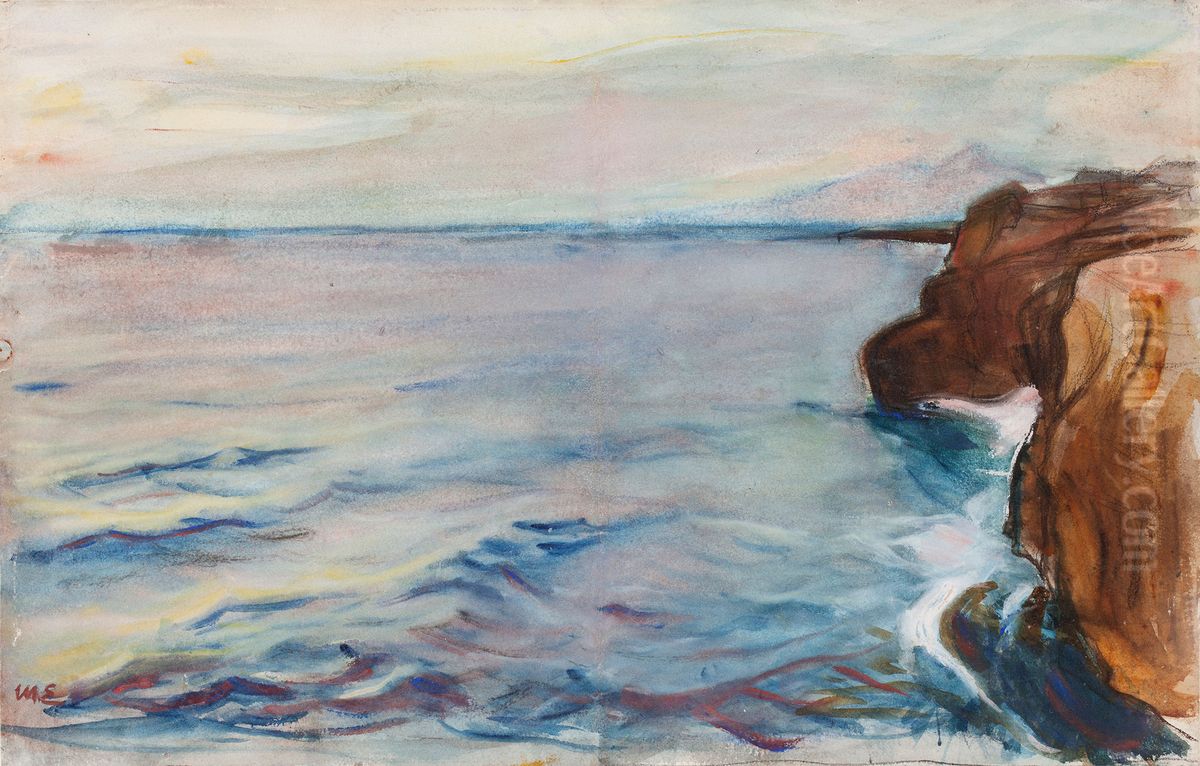 Marinlandskap Oil Painting by Magnus Enckell