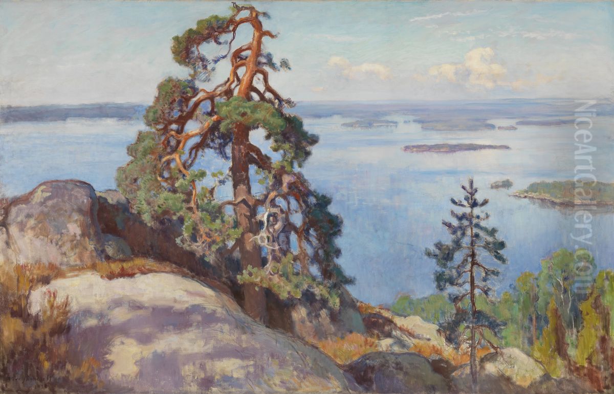 Landscape fromKoli Oil Painting by Eero Jarnefelt