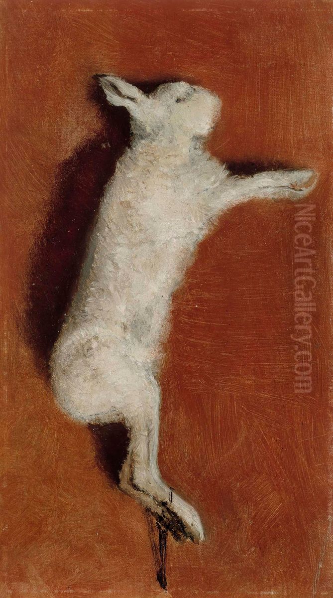 Dead Hare, Study Oil Painting by Albert Edelfelt