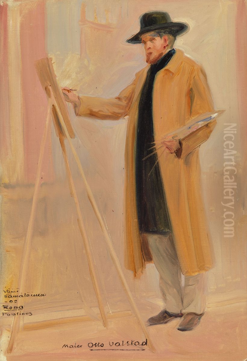 Portratt av malaren Otto Valstad Oil Painting by Vaino Hamalainen Portratt av malaren Otto Valstad Oil Painting by Vaino Hamalainen