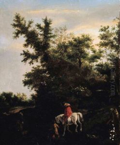 Travelers on a Forest Road