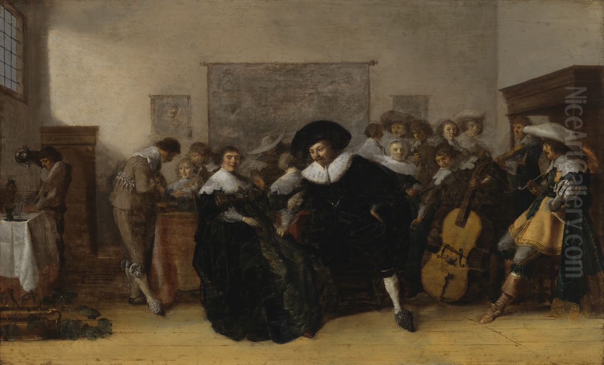 Musik och sallskapande Oil Painting by Anthonie Palamedesz.