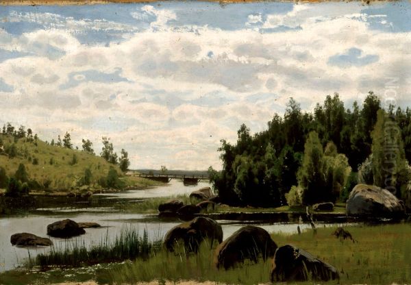 Kesan vehreytta Oil Painting by Fanny Churberg