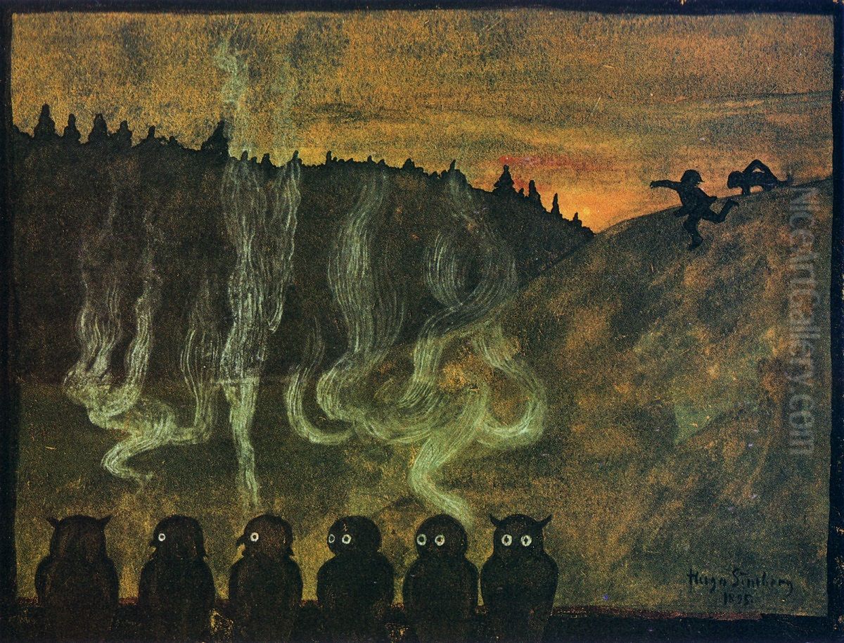 Vision ; Fantasy Oil Painting by Hugo Simberg