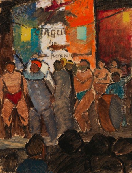 Circus in Paris Oil Painting by Alvar Cawen