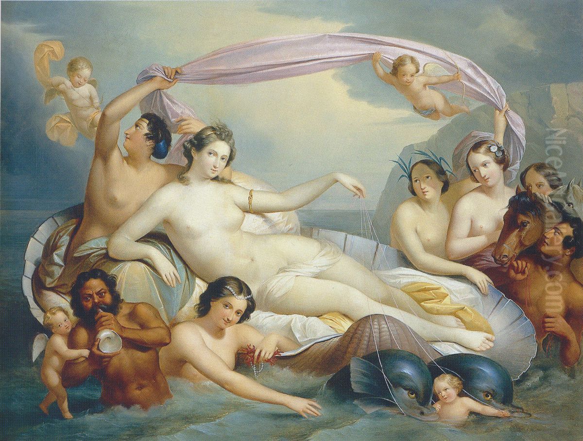 Galatea's Triumph Oil Painting by Berndt Godenhjelm