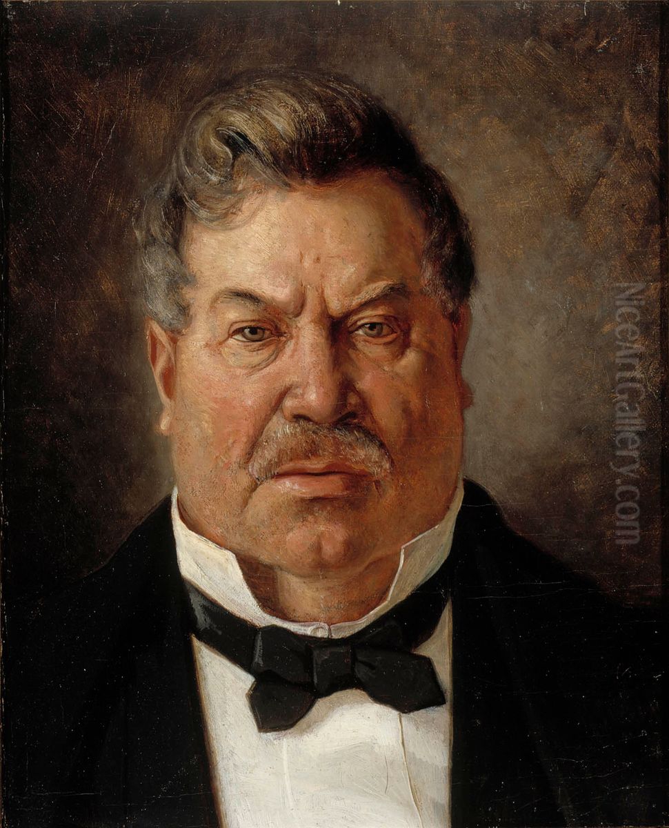 Portratt av August Streng Oil Painting by Albert Edelfelt