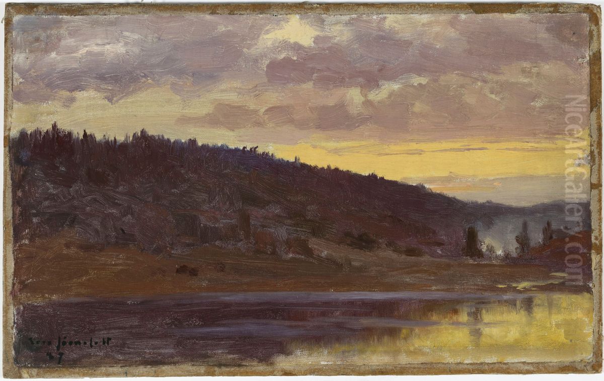 Efter solnedgangen Oil Painting by Eero Jarnefelt