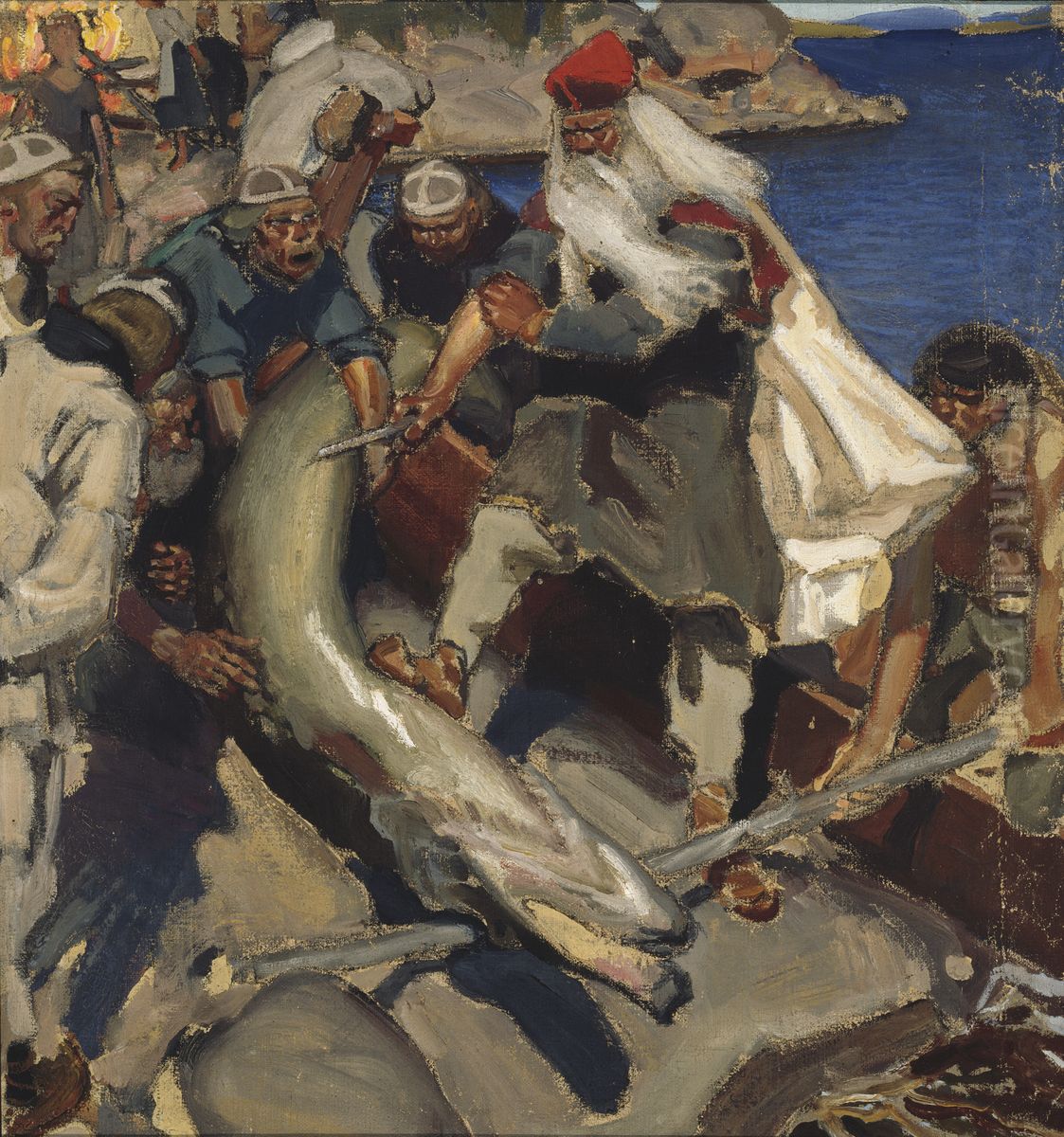 Den stora gaddan Oil Painting by Akseli Valdemar Gallen-Kallela