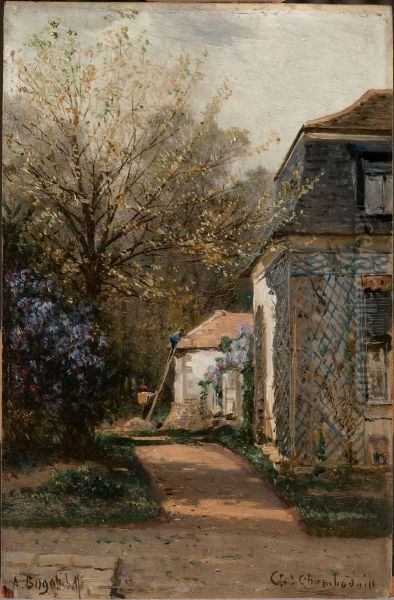 View outside Paris Oil Painting by Alexey Bogolyubov