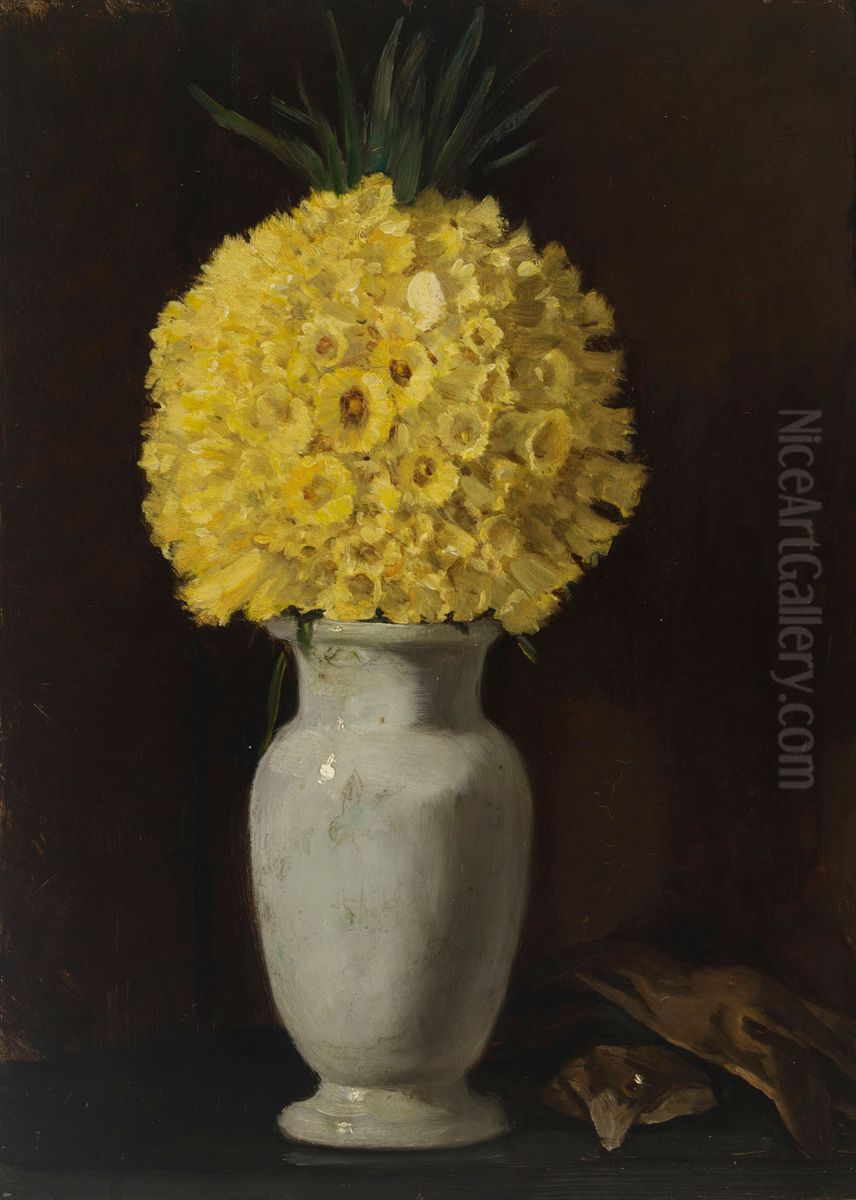 A Flower Picture Oil Painting by Adolf von Becker
