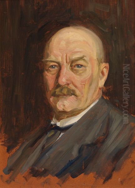 Self-Portrait Oil Painting by Victor Westerholm