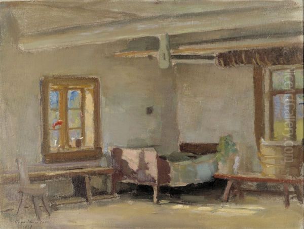 Interior Oil Painting by Eero Jarnefelt