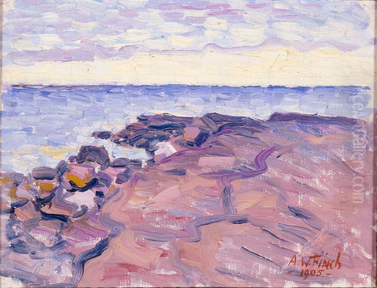 Rantakallioita Oil Painting by Alfred William Finch