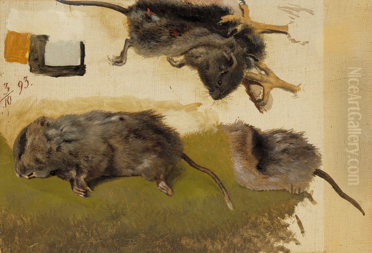 Rodents Oil Painting by Ferdinand von Wright