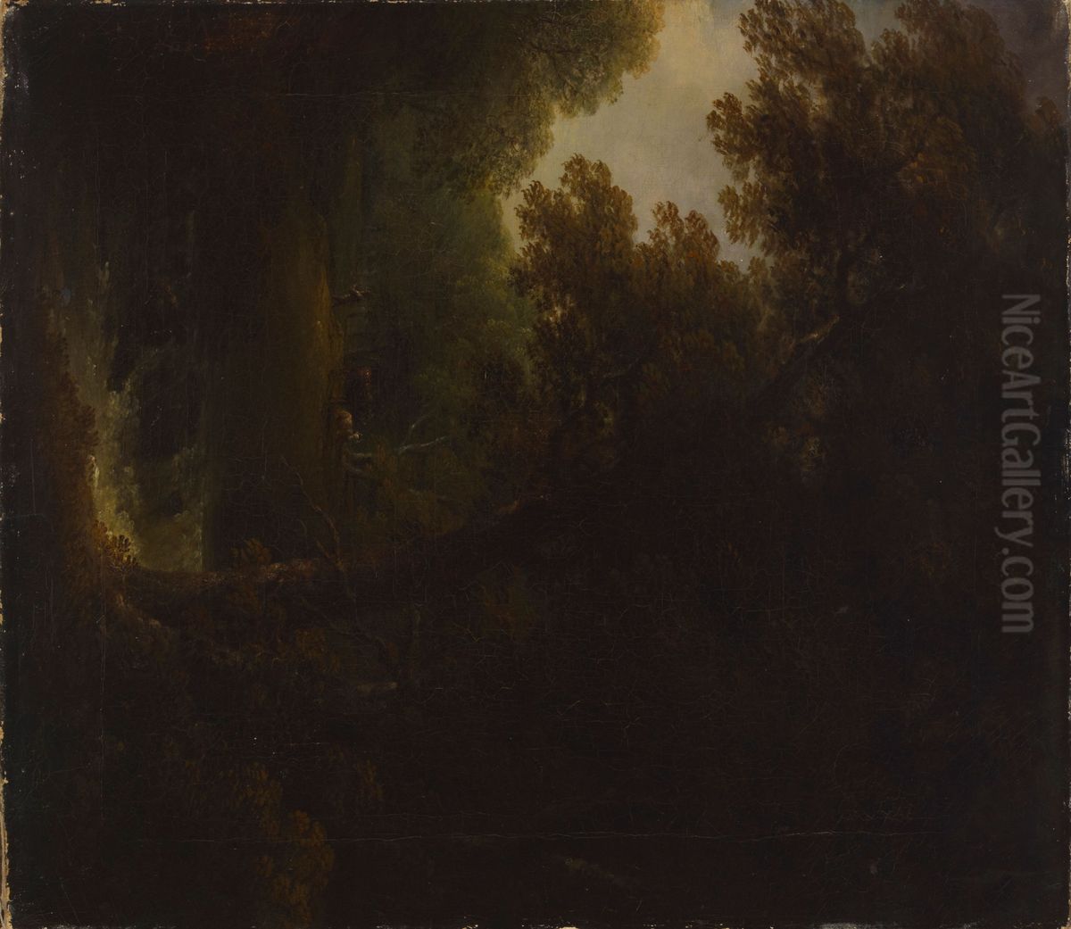 Rauniomaisema Oil Painting by Carl Johan Fahlcrantz