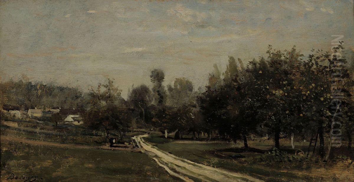 Butry-sur-Oise Oil Painting by Charles-Francois Daubigny