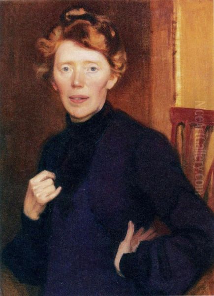 Portratt av Tekla Hultin Oil Painting by Eero Jarnefelt
